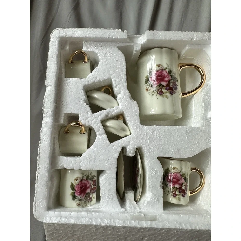 Mini Tea Set Formalities By Baum Brothers Victorian Rose Collection 10 Piece‎
